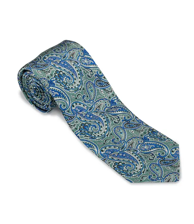 R. Hanauer Sage/Blue Glendale Paisley Tie