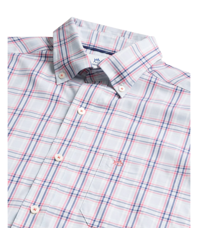 Southern Tide Coastal Breeze Schooner Cove Sport Shirt - Dewdrop Blue