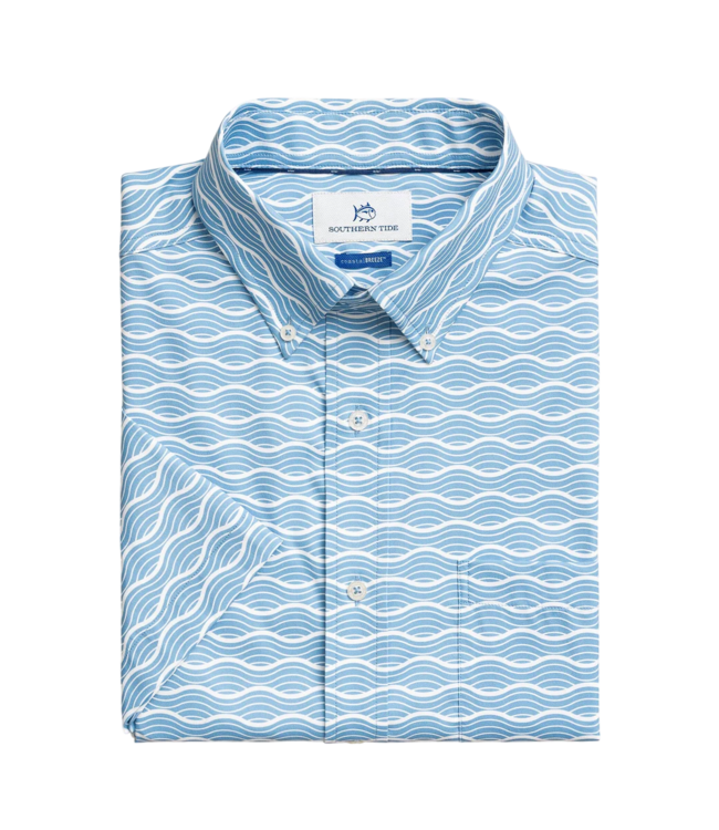 Southern Tide Coastal Breeze Ocean Echo Sport Shirt - Ocean Channel