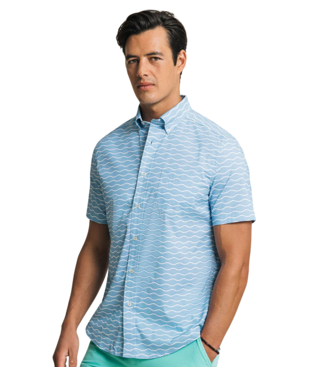 Southern Tide Coastal Breeze Ocean Echo Sport Shirt - Ocean Channel