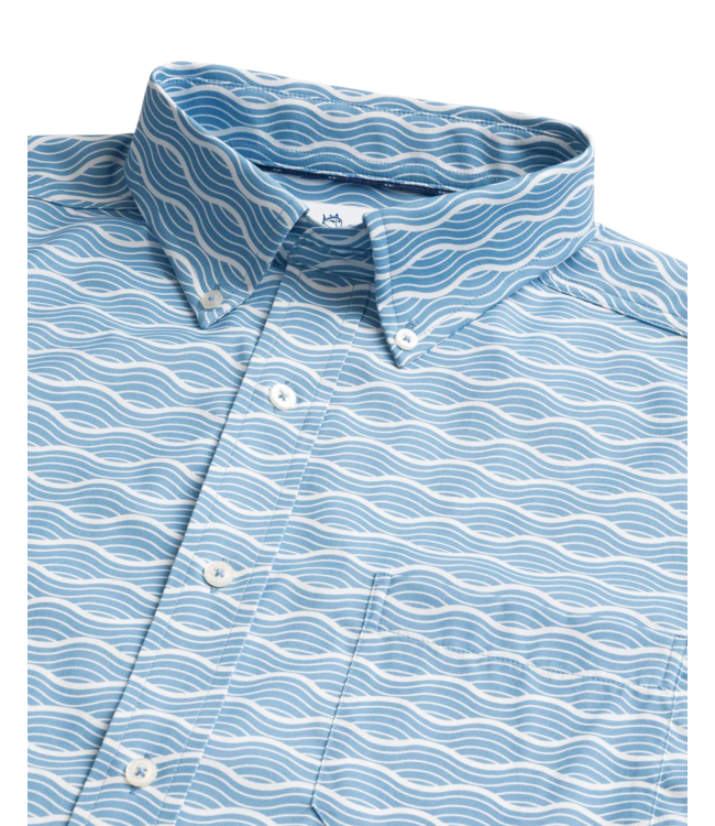 Southern Tide Coastal Breeze Ocean Echo Sport Shirt - Ocean Channel