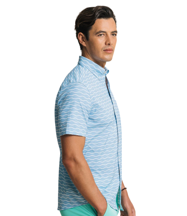 Southern Tide Coastal Breeze Ocean Echo Sport Shirt - Ocean Channel