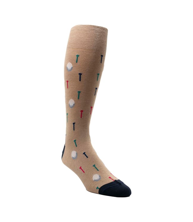 Gordon of New Orleans Golf Tee Socks - Khaki Heather