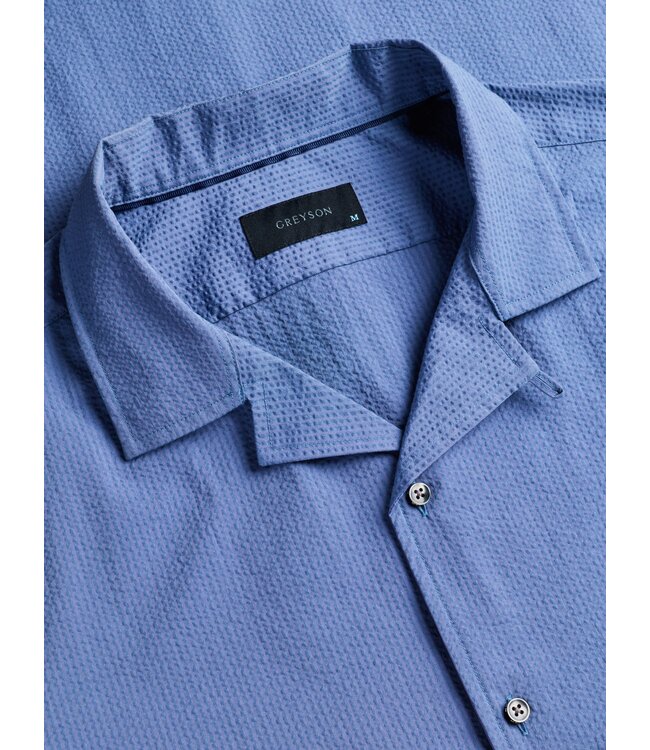 Rhodes Camp Shirt - Light Falcon Blue