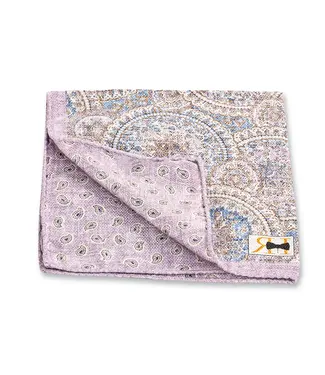 R. Hanauer Lavender Medallion Pine Pocket Square