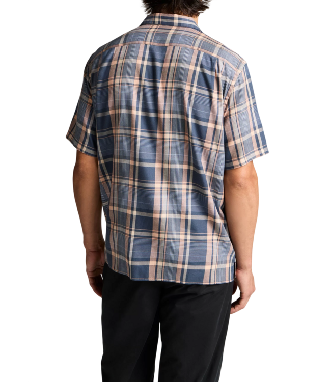 Prine Plaid Short Sleeve Cabana Shirt - Prussian Blue Combo
