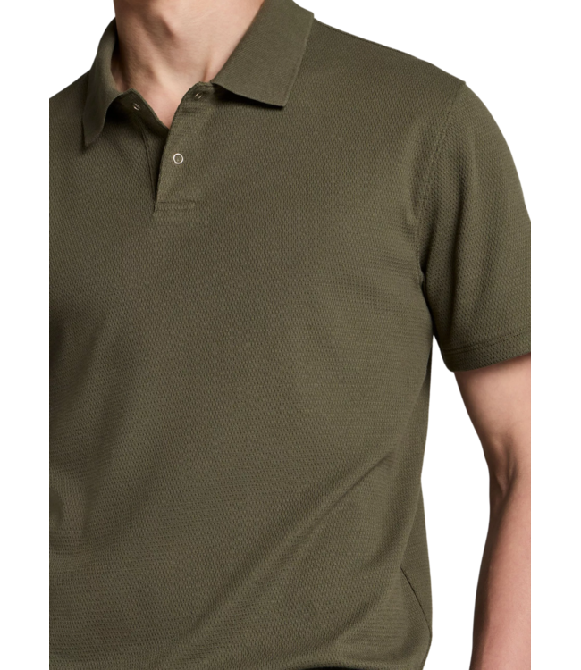Vince Mesh Knit Snap Polo Shirt - Coulter Green