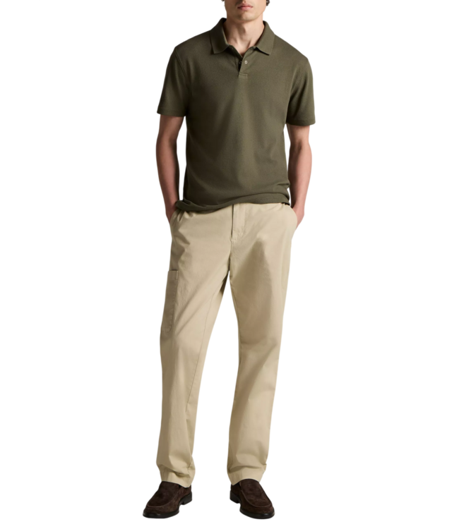 Vince Mesh Knit Snap Polo Shirt - Coulter Green