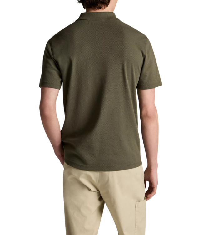 Vince Mesh Knit Snap Polo Shirt - Coulter Green