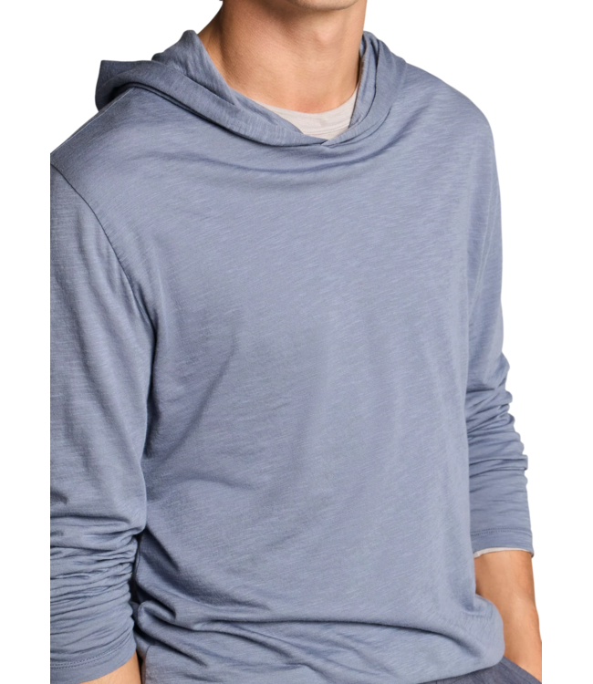 Vince Slub Double Layer Hoodie - Hawk Blue/Coyote Grey