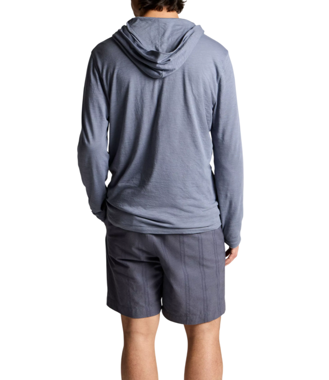 Vince Slub Double Layer Hoodie - Hawk Blue/Coyote Grey