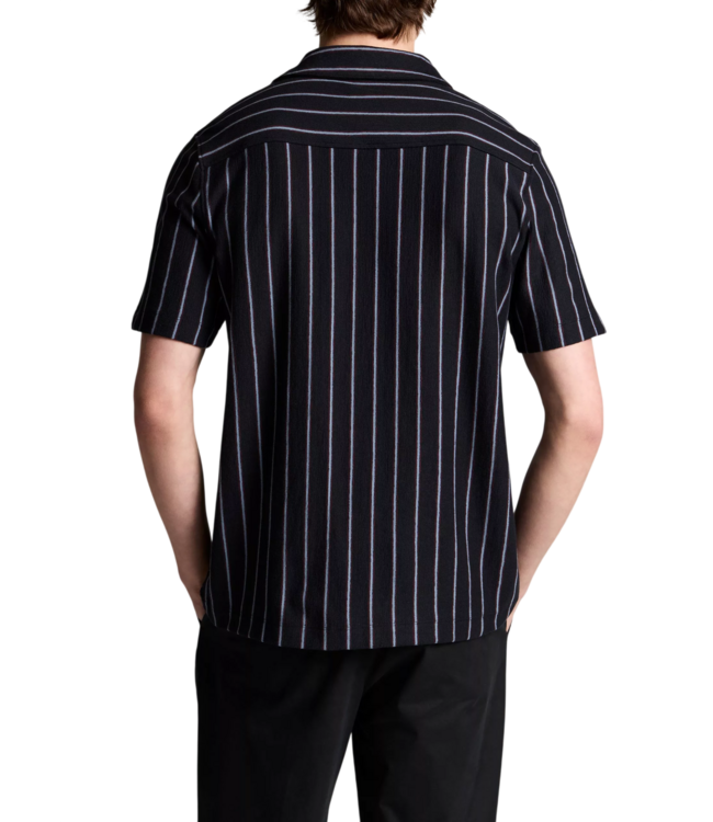 Striped Terry Short Sleeve Cabana Shirt - Coastal Combo