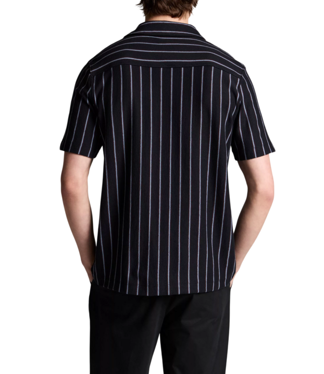 Vince Striped Terry Short Sleeve Cabana Shirt - Coastal Combo
