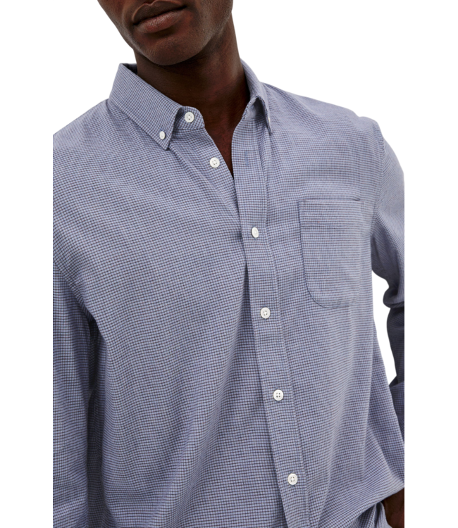 Vance Shirt - Blue Heather Grid