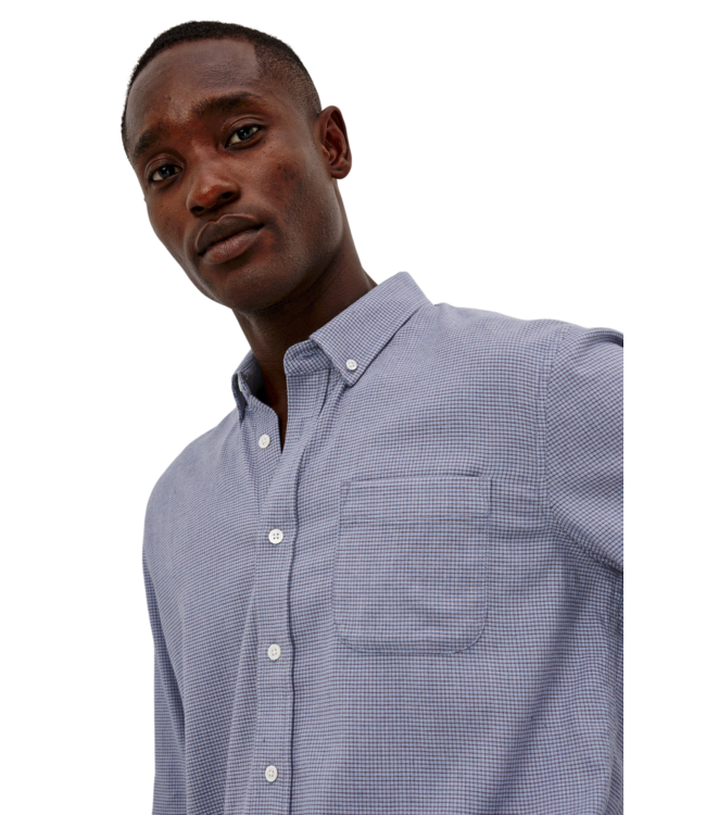 Vance Shirt - Blue Heather Grid