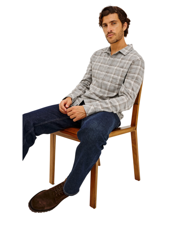 Wyatt Long Sleeve Plaid Shirt - Live Edge Heather