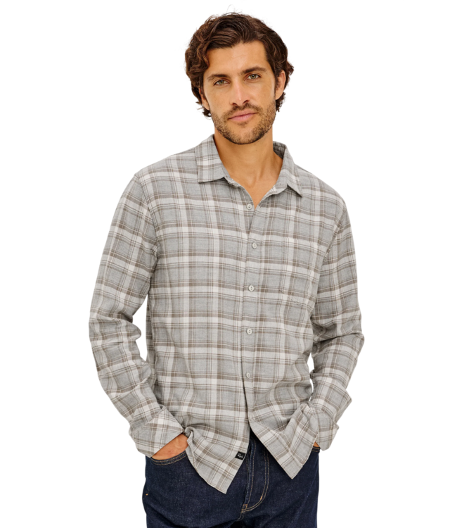 Wyatt Long Sleeve Plaid Shirt - Live Edge Heather