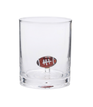 Two's Company Football Double Old Fashioned Glass