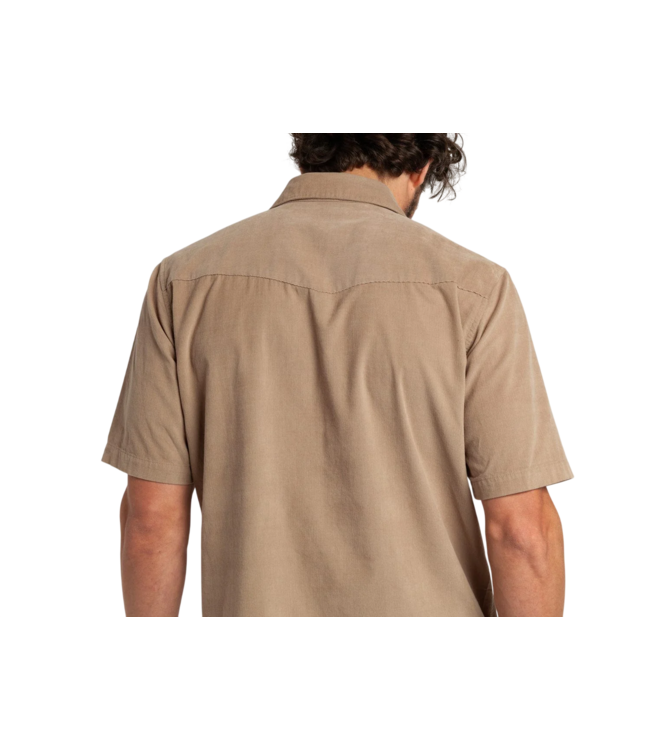 Short Sleeve Corduroy Pearl Snap - Irish Coffee