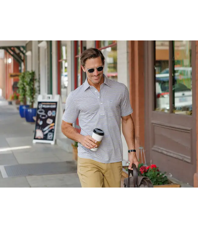Performance Players Polo Shirt - Fremont Stripe Cream