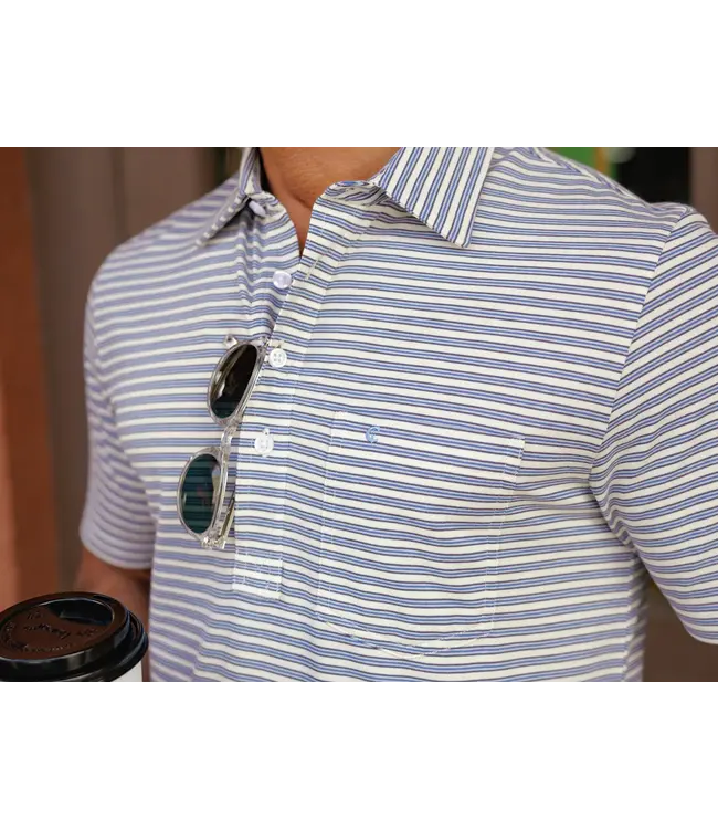 Performance Players Polo Shirt - Fremont Stripe Cream