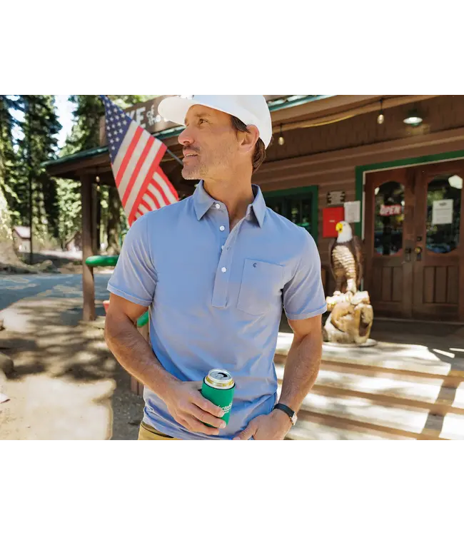 Top Shelf Players Polo Shirt - Sunwashed Blue