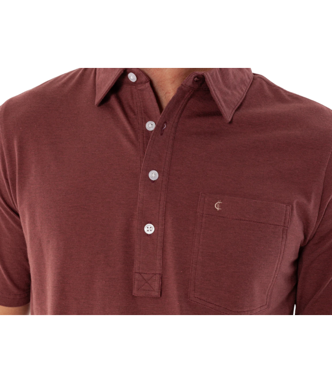 Top Shelf Players Polo Shirt - Mudslide Microstripe