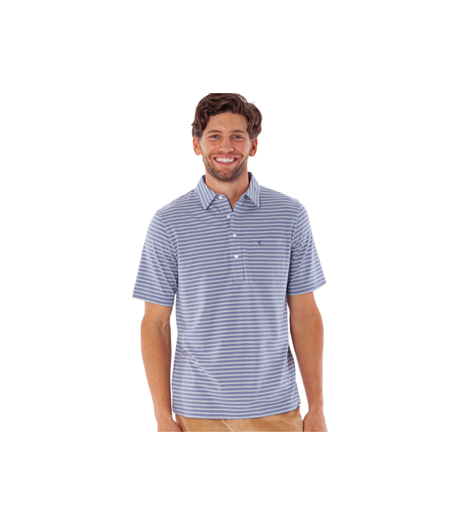Top Shelf Players Polo Shirt - Canyon Stripe Blue