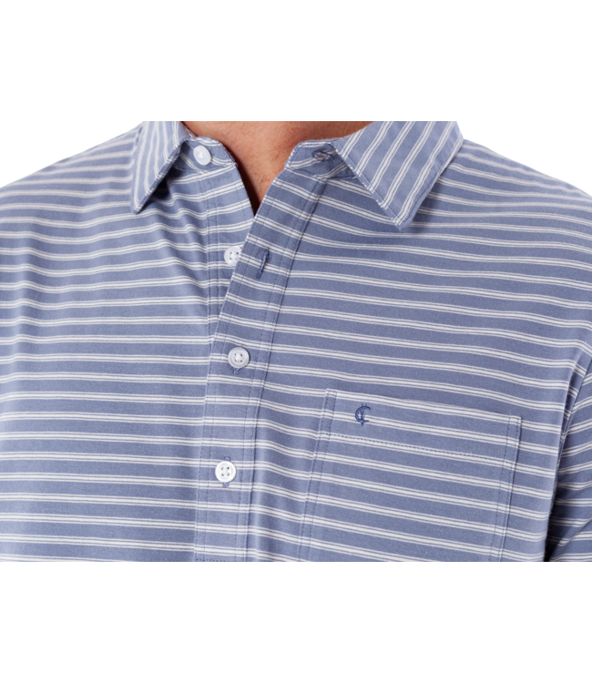 Top Shelf Players Polo Shirt - Canyon Stripe Blue