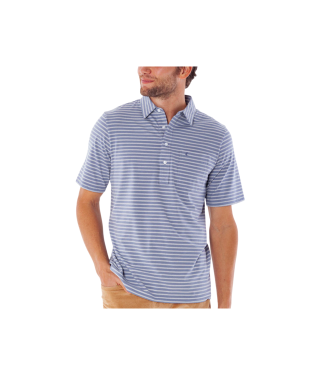 Top Shelf Players Polo Shirt - Canyon Stripe Blue