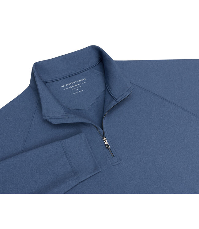 The Westland Quarter Zip - Heathered Pacific Blue
