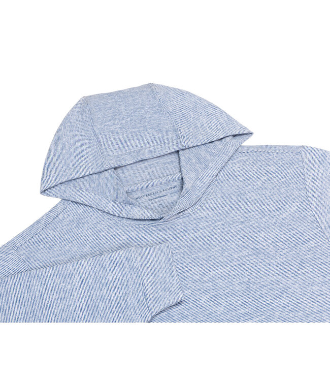 The Hamilton Hoodie - Heathered Pacific Blue & White