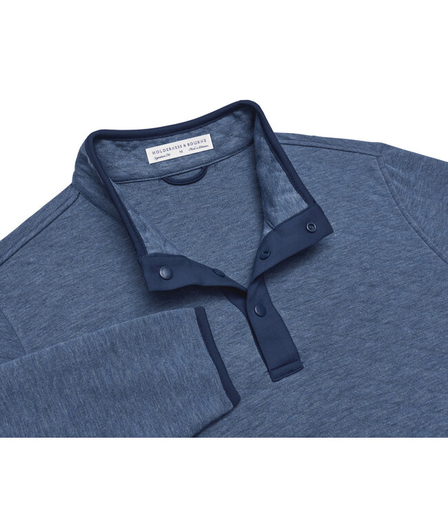 The Sullivan Quarter Snap - Heathered Pacific Blue