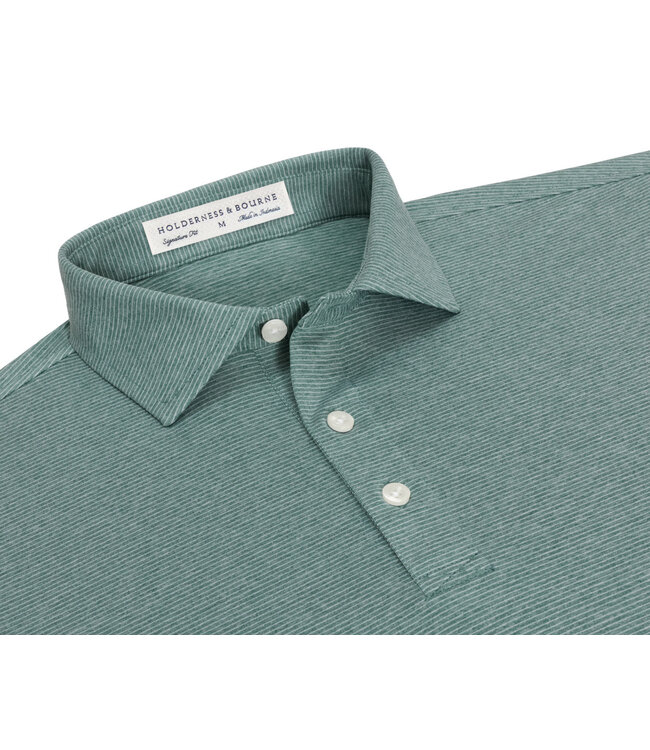 The Holland Polo Shirt - Heathered California Spruce