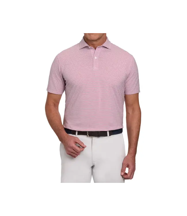 The Herron Polo Shirt - Faded Mauve & White