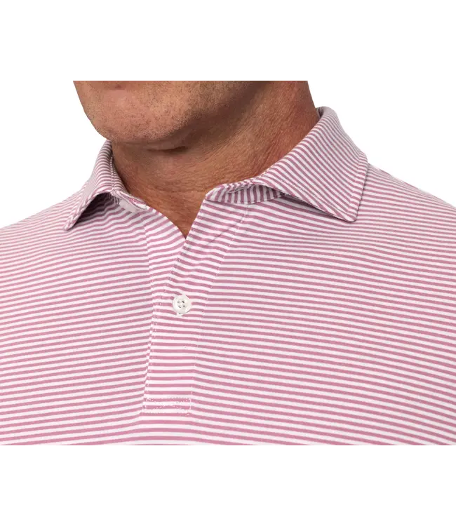 The Herron Polo Shirt - Faded Mauve & White
