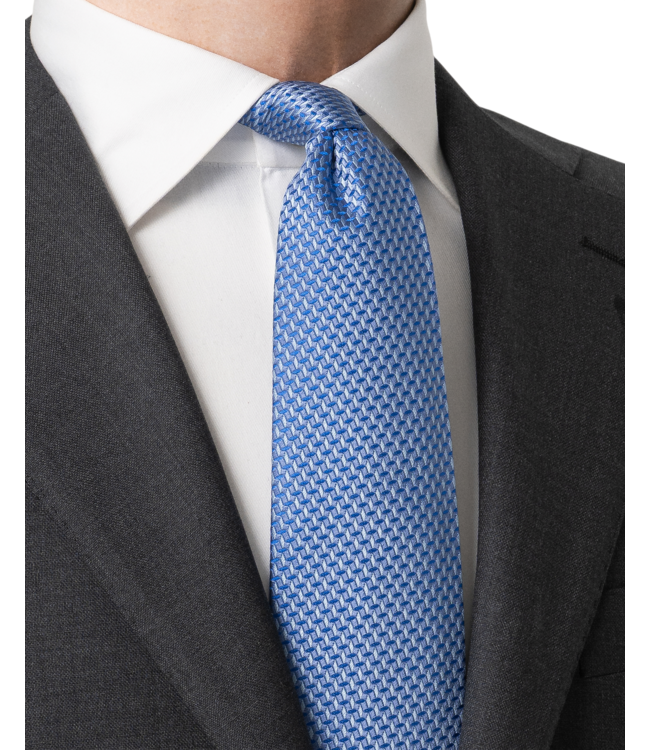 Micro Woven Geometric Silk Tie