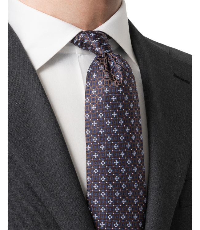 Floral Medallion Woven Silk Tie