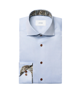 Eton Paisley Effect Signature Twill Shirt - Contemporary