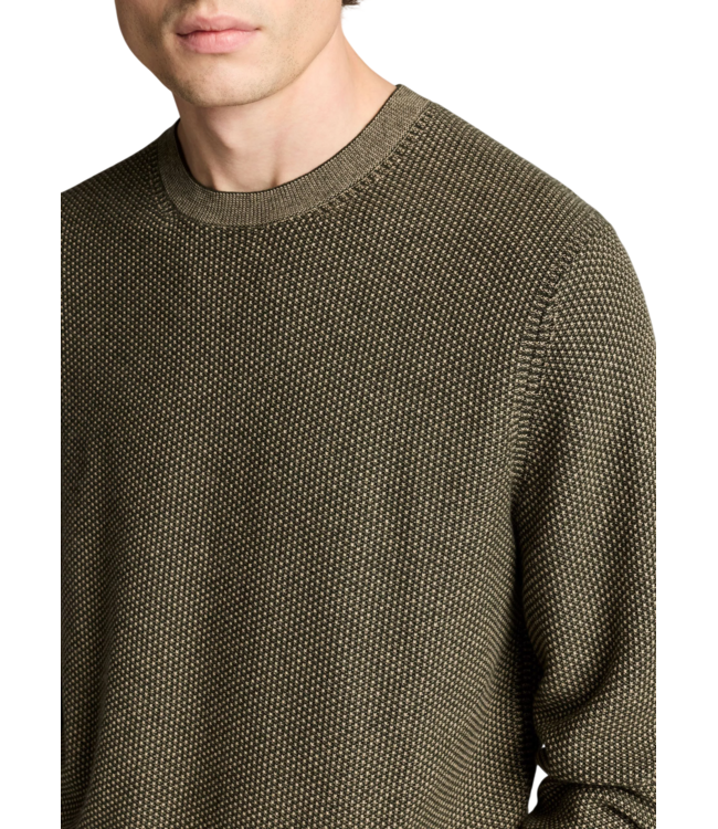 Vince Geo Jacquard Long Sleeve Crew Neck Sweater - Midnight Garden/River Sand