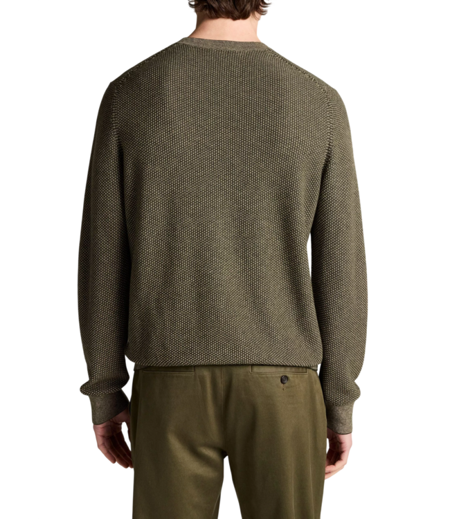 Vince Geo Jacquard Long Sleeve Crew Neck Sweater - Midnight Garden/River Sand