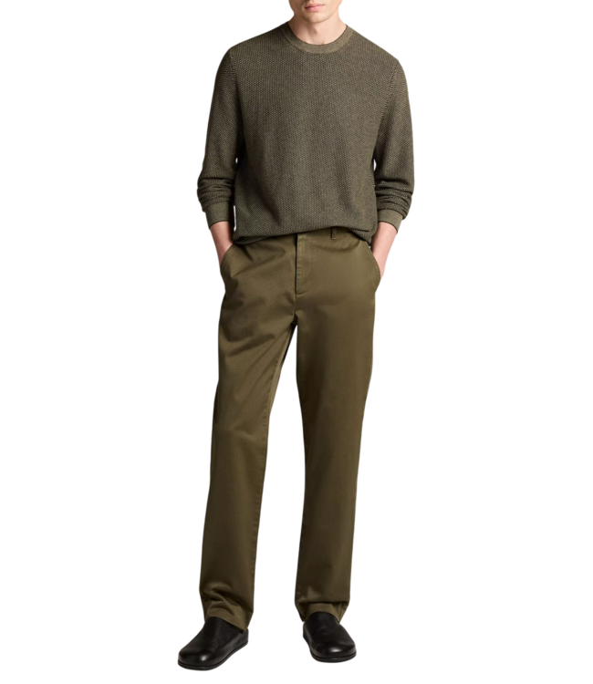 Vince Geo Jacquard Long Sleeve Crew Neck Sweater - Midnight Garden/River Sand
