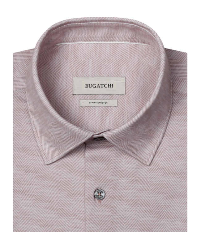Bugatchi Bugatchi OoohCotton Herringbone James Shirt - Dusty Pink