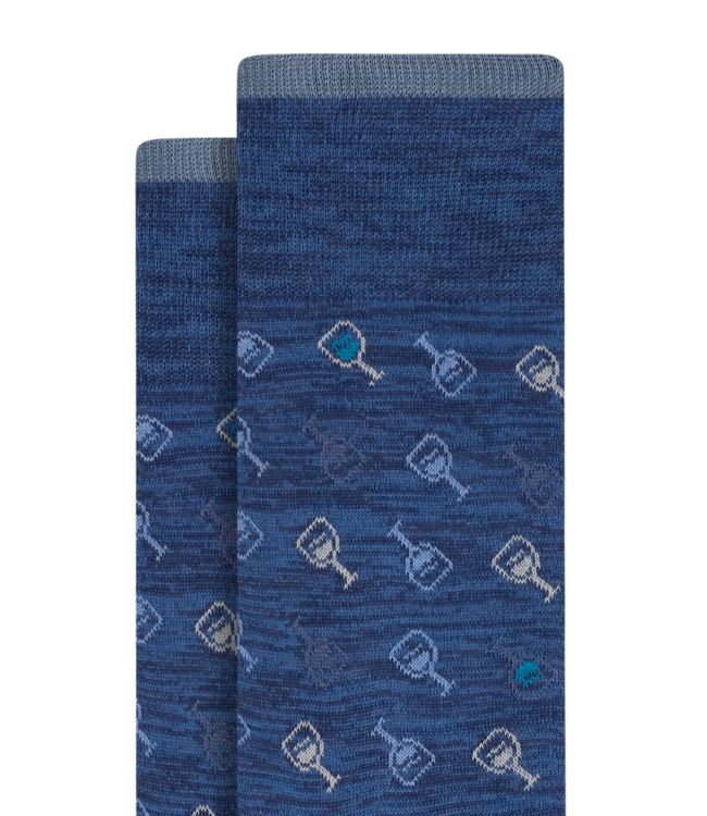 Bugatchi Bugatchi Wine Glass Mid-Calf Socks - Teal