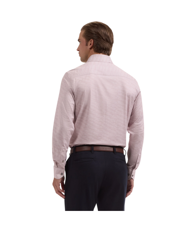 Bugatchi Bugatchi OoohCotton Herringbone James Shirt - Dusty Pink