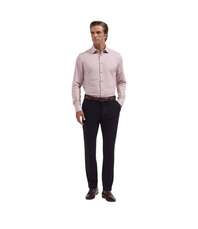 Bugatchi Bugatchi OoohCotton Herringbone James Shirt - Dusty Pink