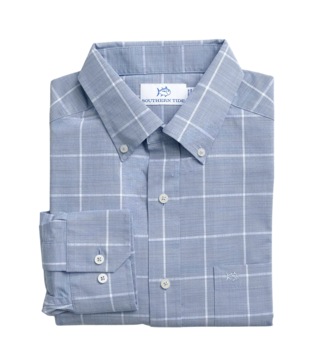 Southern Tide Southern Tide Bay Breeze Plaid Sport Shirt - Blue