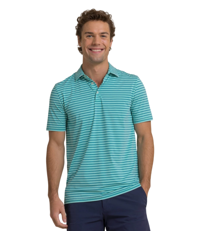Southern Tide Southern Tide Shipwatch Stripe Coastal Breeze Polo - Persian Green
