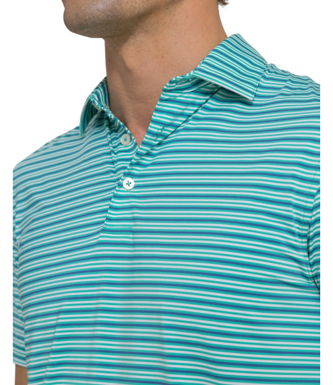 Southern Tide Southern Tide Shipwatch Stripe Coastal Breeze Polo - Persian Green