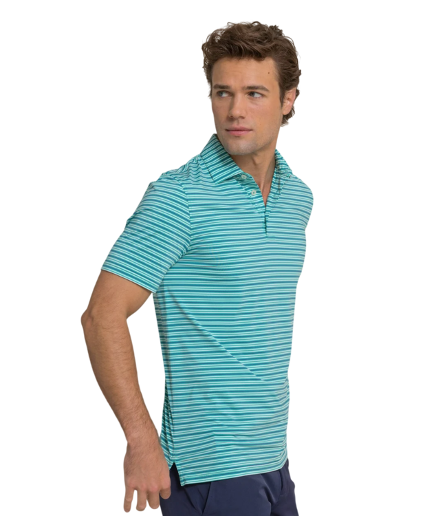 Southern Tide Southern Tide Shipwatch Stripe Coastal Breeze Polo - Persian Green